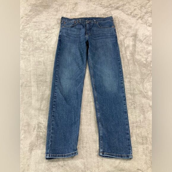 Levi’s Men’s 34x32 502 Taper Jeans Blue Denim Regular Fit Stretch Casual - Picture 2 of 13